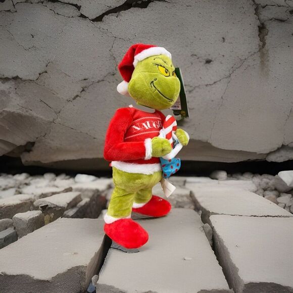 Santa Grinch Side Stepper Animated Plush Dancing Grinch - Picture 4 of 5